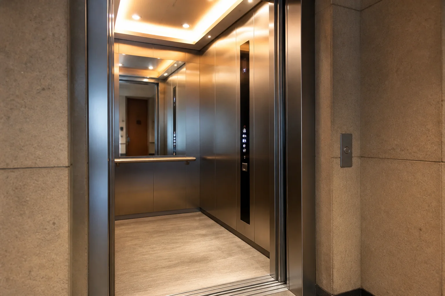 Modernised elevator controller and drive installed in an older lift